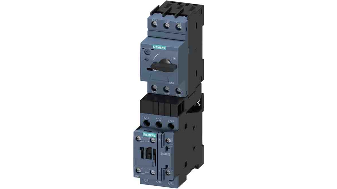 Starter DOL Siemens 3RA2120-4BA27-0BB4 per motori, 7,5 kW, 15,5 A, 690 V, design modulare, grado di protezione IP20.