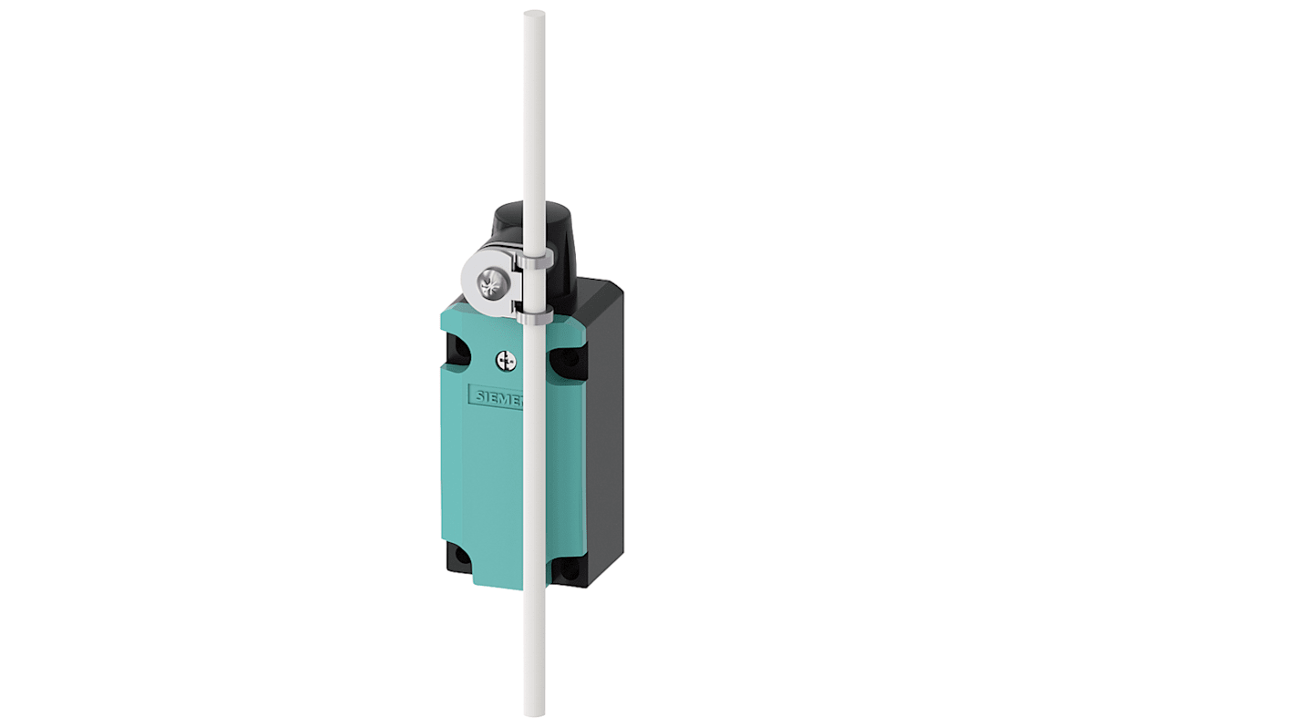 Interruttore di fine corsa Siemens 3SE5112-0CH82, con asta regolabile, 1NC/1NA, IP66/IP67, contenitore metallico, 200 mm.