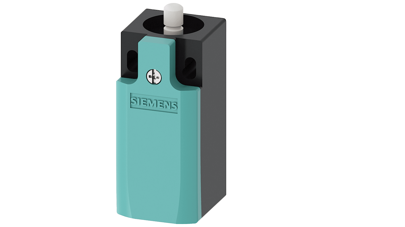 Interruttore di fine corsa Siemens 3SE5232-0CC05-1CA0, stantuffo, 1NC/1NA, IP65, 400V, 4A, montaggio M20.
