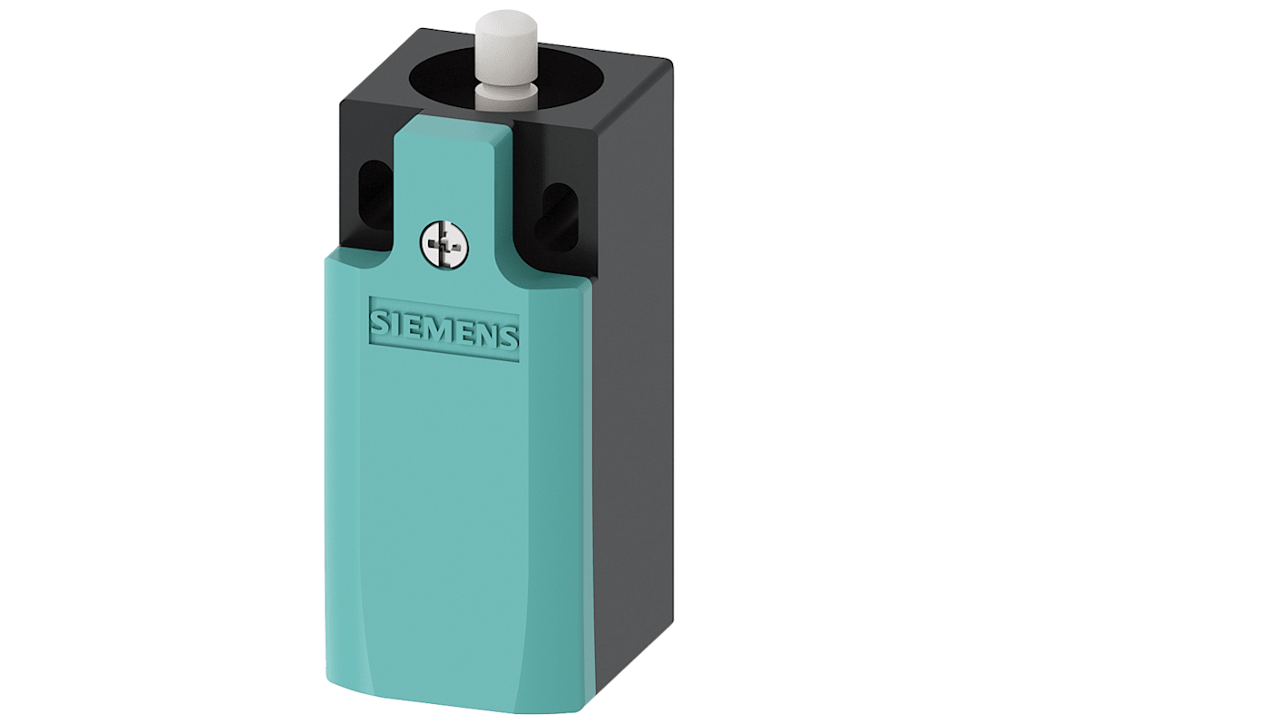 Interruttore di fine corsa Siemens 3SE5232-0KC05, stantuffo rotondo, 2NC/1NA, protezione IP65, corrente 4A, tensione 400V.