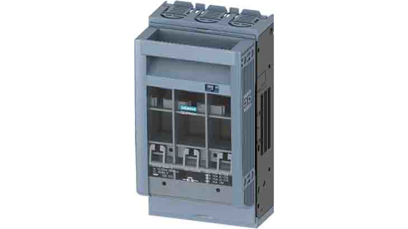 Sezionatore portafusibili Siemens 3NP1133-1CA20, 3 poli, 160A, montaggio su piastra, tensione 1000 V, temperatura -25/+55 °C.