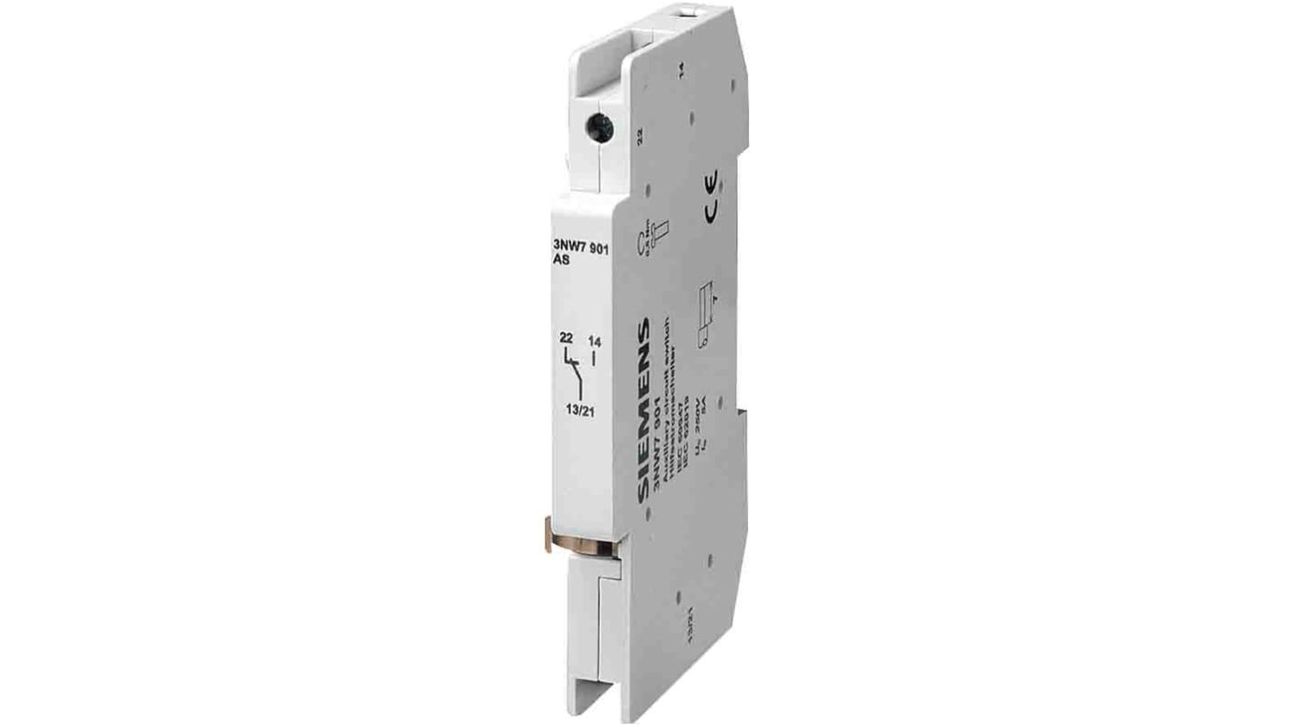 Contatto ausiliario Siemens 3NW7902, 1CO, per base fusibile cilindrica Sz. 22 x 58 mm, compatibile con serie SENTRON.
