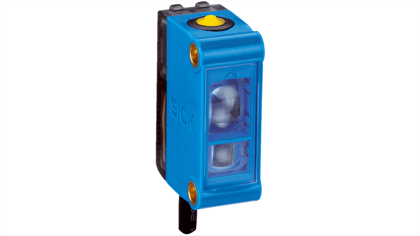 Sensore colore/contrasto Sick CSM-WN11122P, rilevamento 12,5 mm, uscita NPN, grado di protezione IP67.