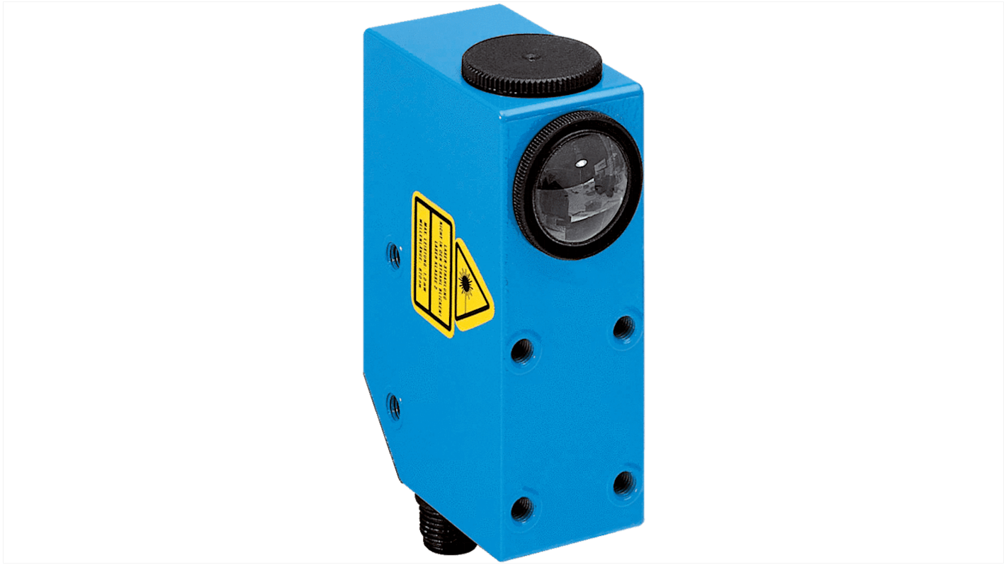 Sensore di contrasto Sick KT8L-P3756, rilevamento 150 mm, uscita PNP, grado di protezione IP67, custodia in metallo.
