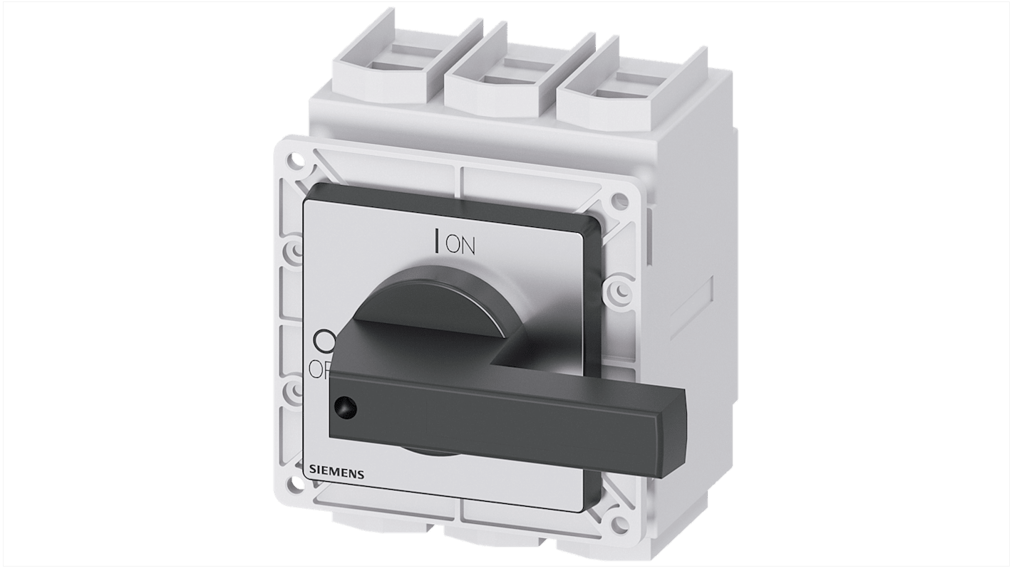 Interruttore di isolamento Siemens 3LD2305-0TK11, 3 poli, 160A, IP65, montaggio anteriore, azionamento a manopola.