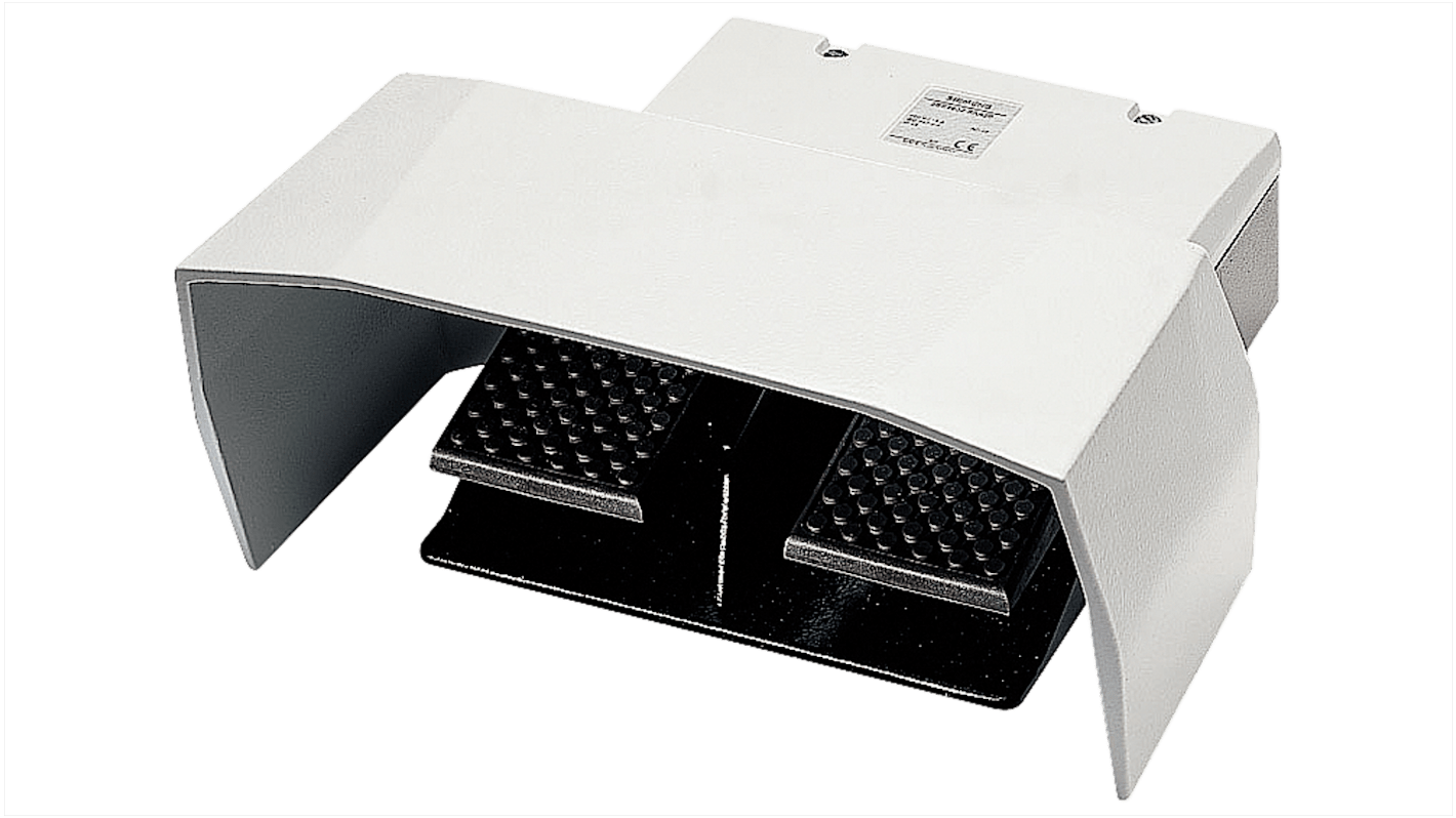 Interruttore a pedale momentaneo Siemens 3SE2932-0AA20, 1 NA/1 NC, IP65, metallo, 140 mm x 284 mm, senza blocco.