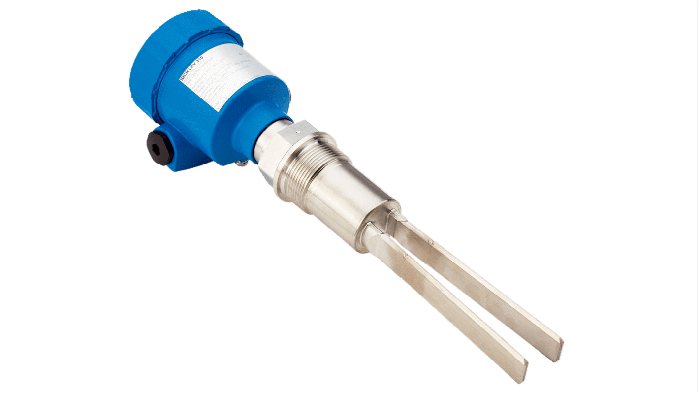 Interruttore di livello a vibrazione Sick LBV310-XXAGDTKMX, montaggio G1 1/2, temperatura -50 a 150 gradi, pressione max 25 bar.