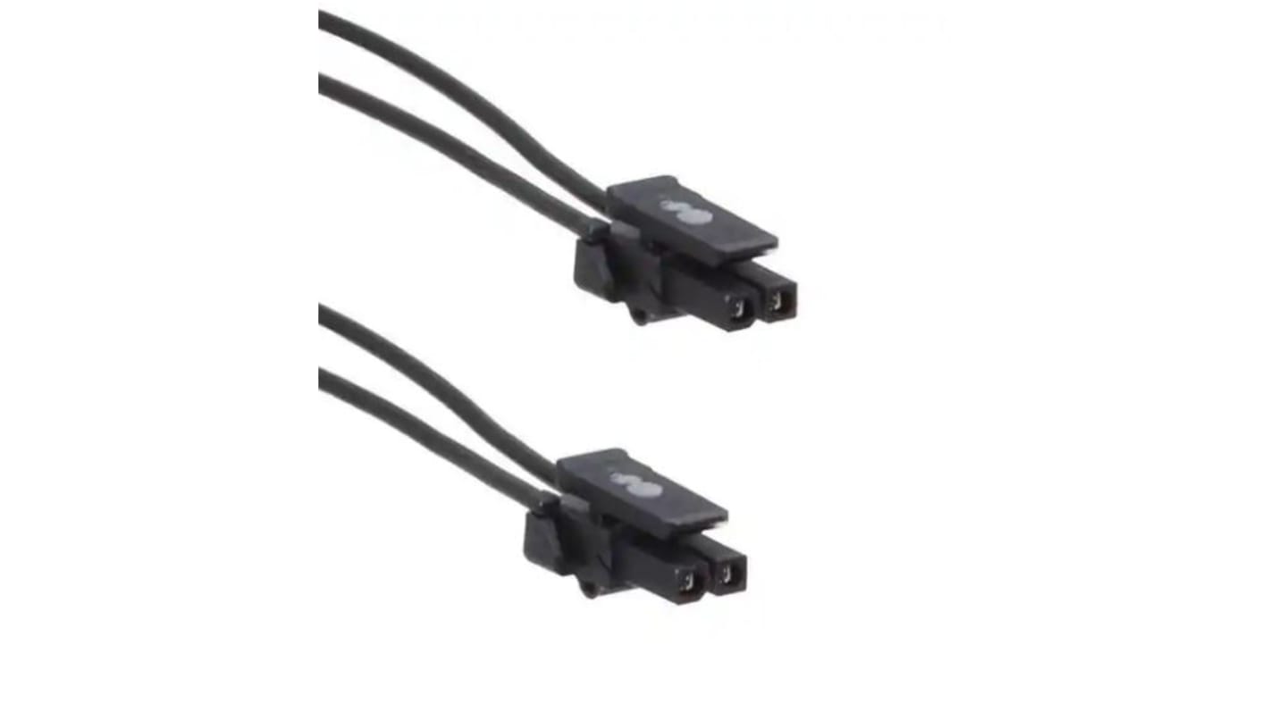Cavo Molex Micro-Fit TPA, 1m, connettori maschio a 2 contatti, corrente nominale 8,5 A, guaina nera, terminazione a crimpare.