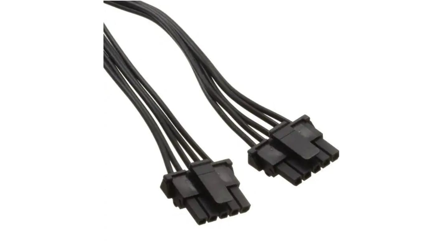 Cavo Molex Micro-Fit TPA, 1m, connettori maschio a 5 contatti, design compatto, guaina nera, terminazione a crimpare.