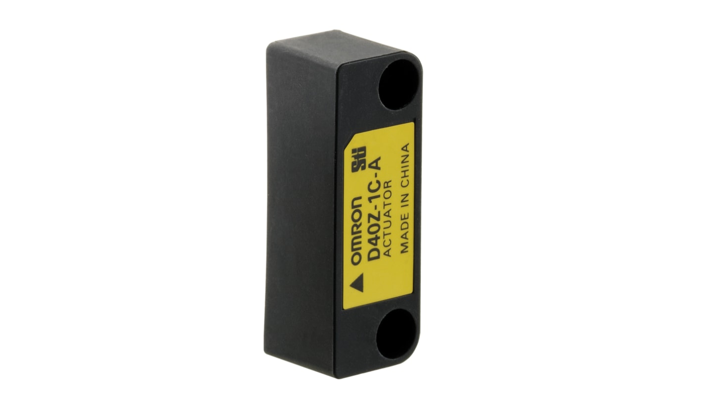Attuatore Omron D40Z-1C-A, dimensioni 15mm x 37mm, grado di protezione IP67, montaggio su porte, indicatori LED.