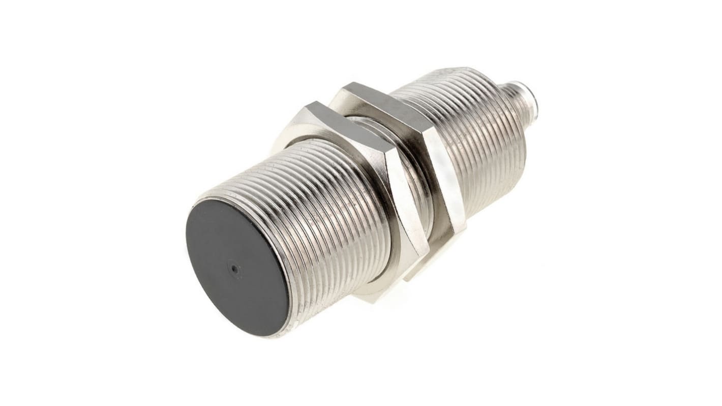Sensore di prossimità induttivo cilindrico Omron E2A-M30LS15-M1-B1, M30 x 1.5, uscita PNP, distanza di rilevamento 15 mm, IP67.