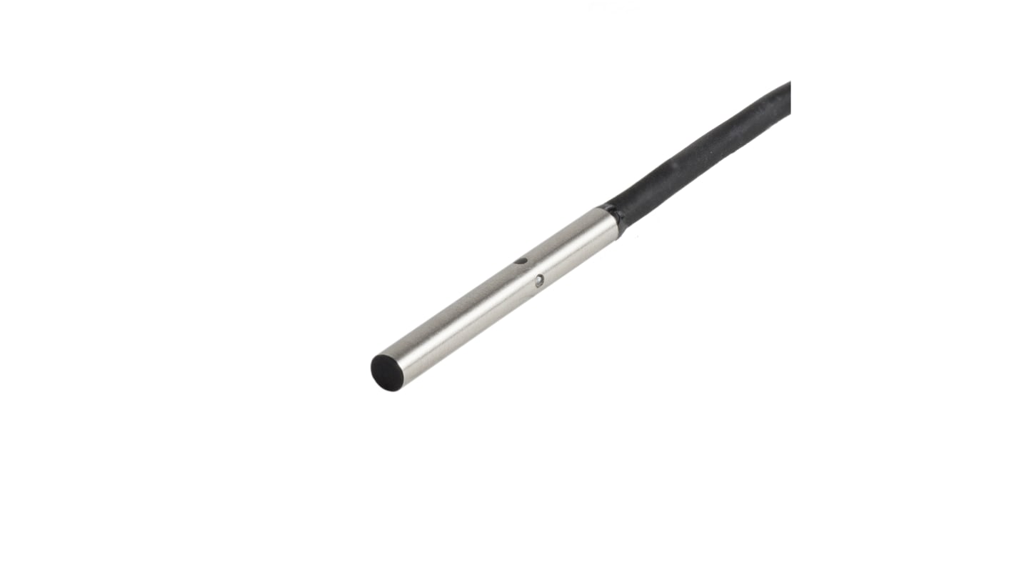 Sensore di prossimità induttivo cilindrico Omron E2E-C04S12-WC-B2 2M, PNP, rilevamento 1,2 mm, IP67, lunghezza 25 mm.