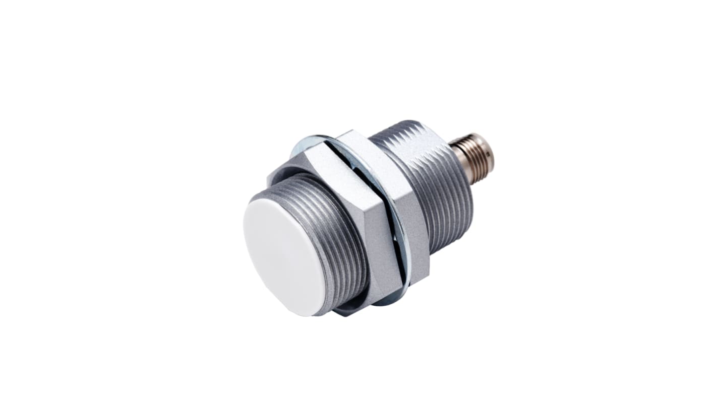 Sensore di prossimità induttivo cilindrico Omron E2EQ-X22B1T30-M1, uscita PNP, rilevamento a 22 mm, IP67, M30 x 1.5, lunghezza 58 mm.