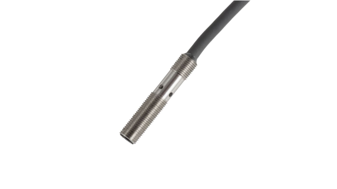 Sensore di prossimità induttivo cilindrico Omron E2E-S05S12-WC-B1 5M, uscita PNP, distanza di rilevamento 1,2 mm, IP67.
