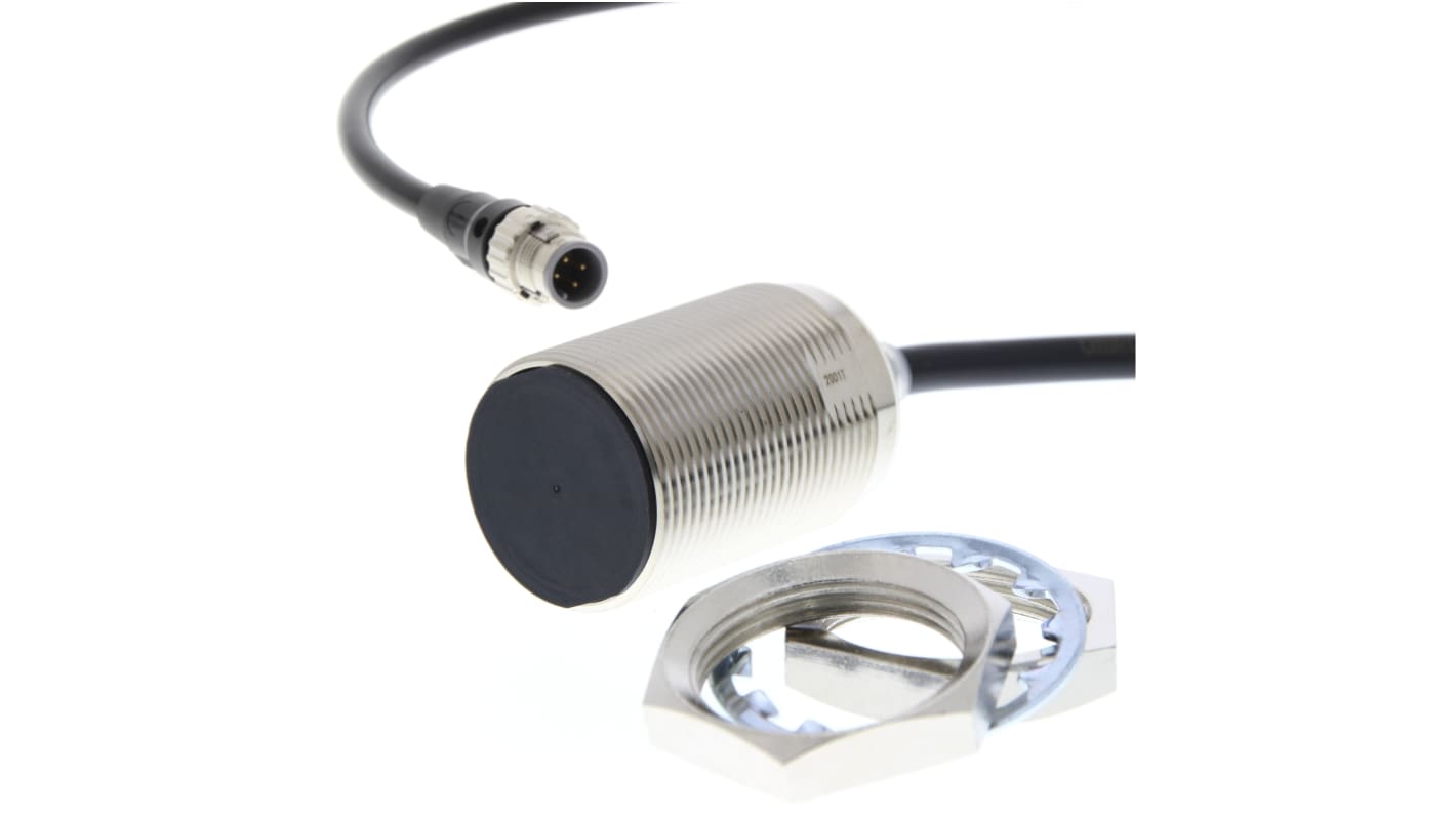 Sensore di prossimità induttivo cilindrico Omron E2E-X23B1T30-M1TJ 0.3M, PNP, M30, rilevamento 23 mm, IP67, 10-30 V.