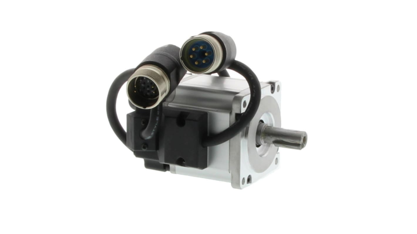 Servomotore monofase Omron R88M-G20030H-S2-D, 200 W, 200 V, coppia picco 300% per 3 secondi, grado di protezione IP65.