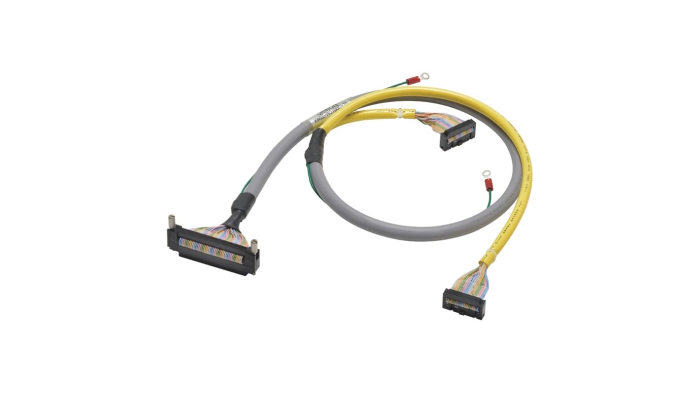 Cavo Omron XW2Z-RO200C-175, 1,75 m, 250 V, 32 ingressi, compatibile con controller Mitsubishi Electric.