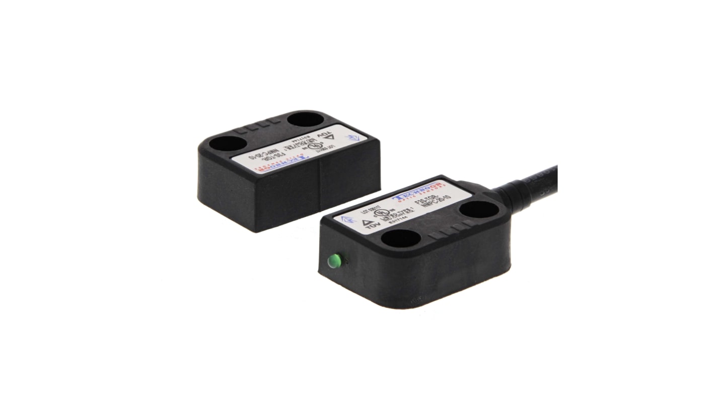 Interruttore di sicurezza senza contatto Omron F3S-TGR-NMPC-20-05, 24V cc, 2 contatti NC, grado di protezione IP67, dimensioni 37mm x 15mm.