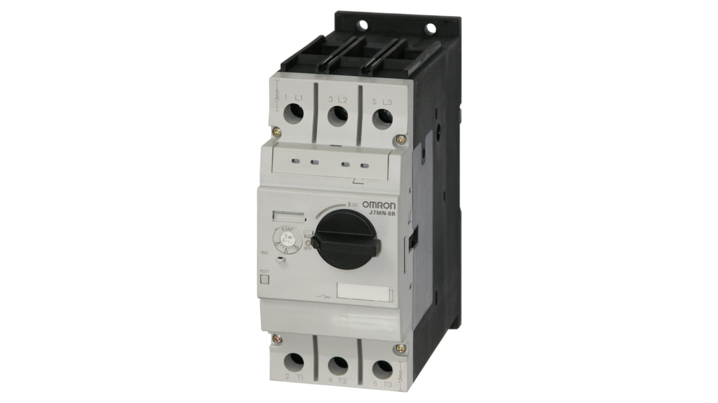 Interruttore automatico Omron J7MN-6R-40, 3 poli, 28-40 A, 400 V, protezione motore Classe 10 per applicazioni industriali.