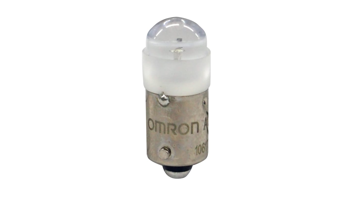 Lampada a pulsante LED bianca Omron A22NZ-L-WD, tensione 100-120 V c.a., compatibile con A22N, A30N, M22N.