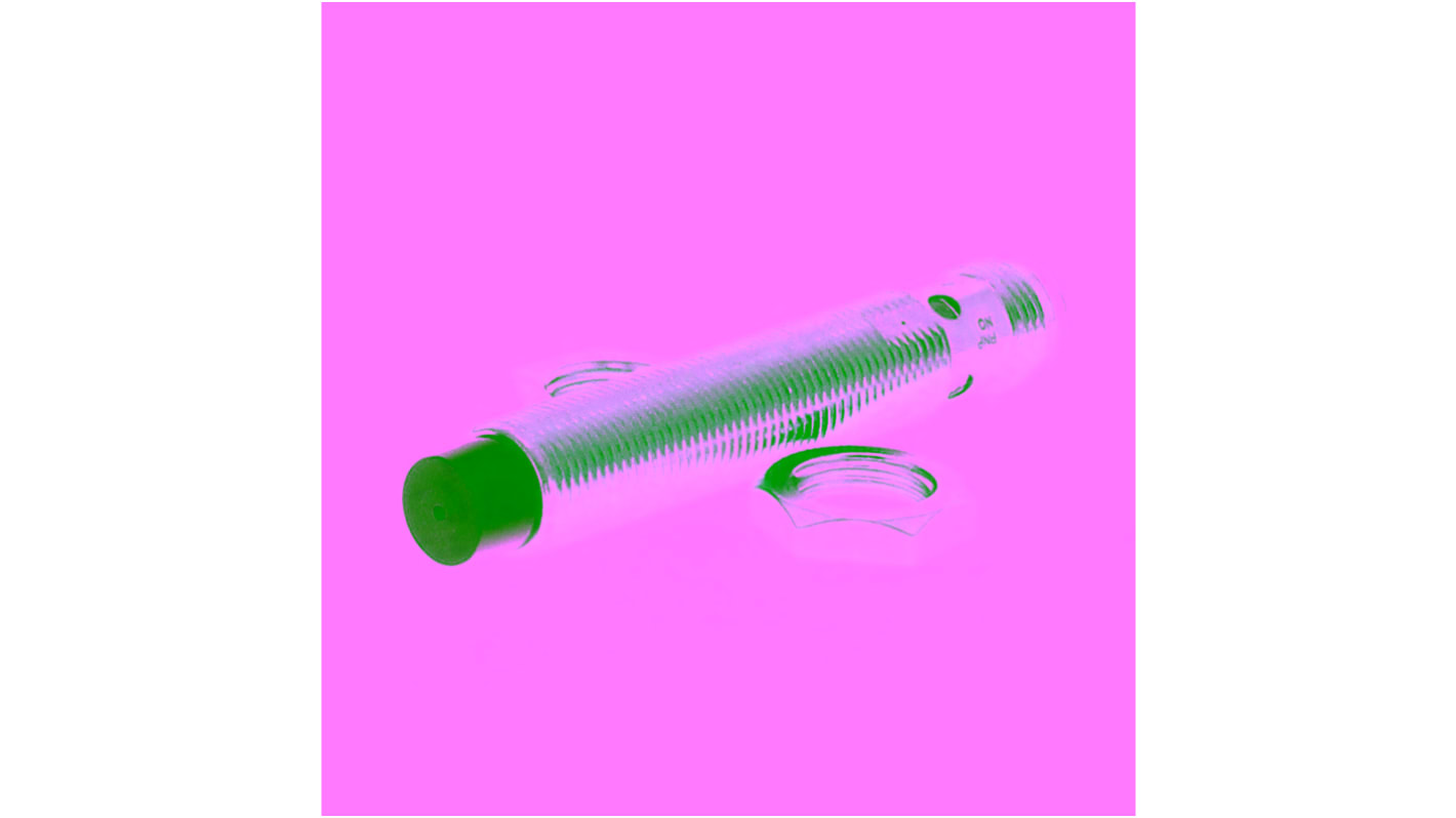 Sensore di prossimità induttivo cilindrico Omron E2A-S12LN08-M1-C3, corpo in acciaio inox, dimensione M12, rilevamento 8 mm, IP67.