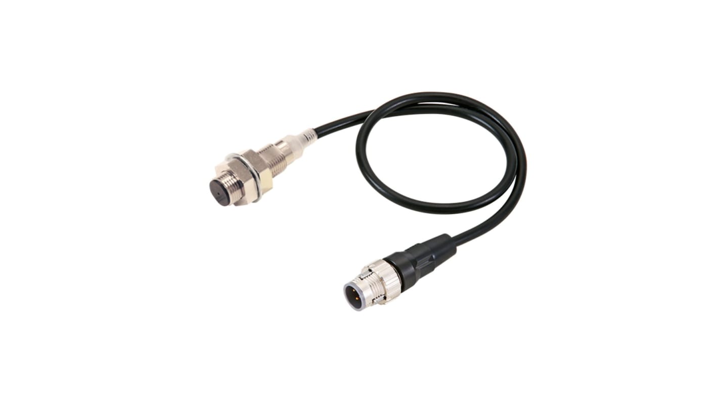Sensore di prossimità induttivo cilindrico Omron E2E-X9B1T12-M1TJ 0.3M, PNP, M12 x 1, rilevamento 9 mm, IP67, cavo spirale 0.3 m.