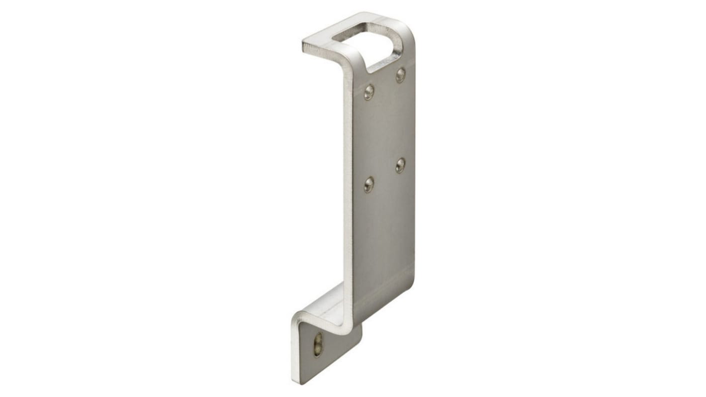 Staffa di montaggio di protezione Omron E39-L212 per E3AS, progettata per installazione verticale, resistente e compatta.