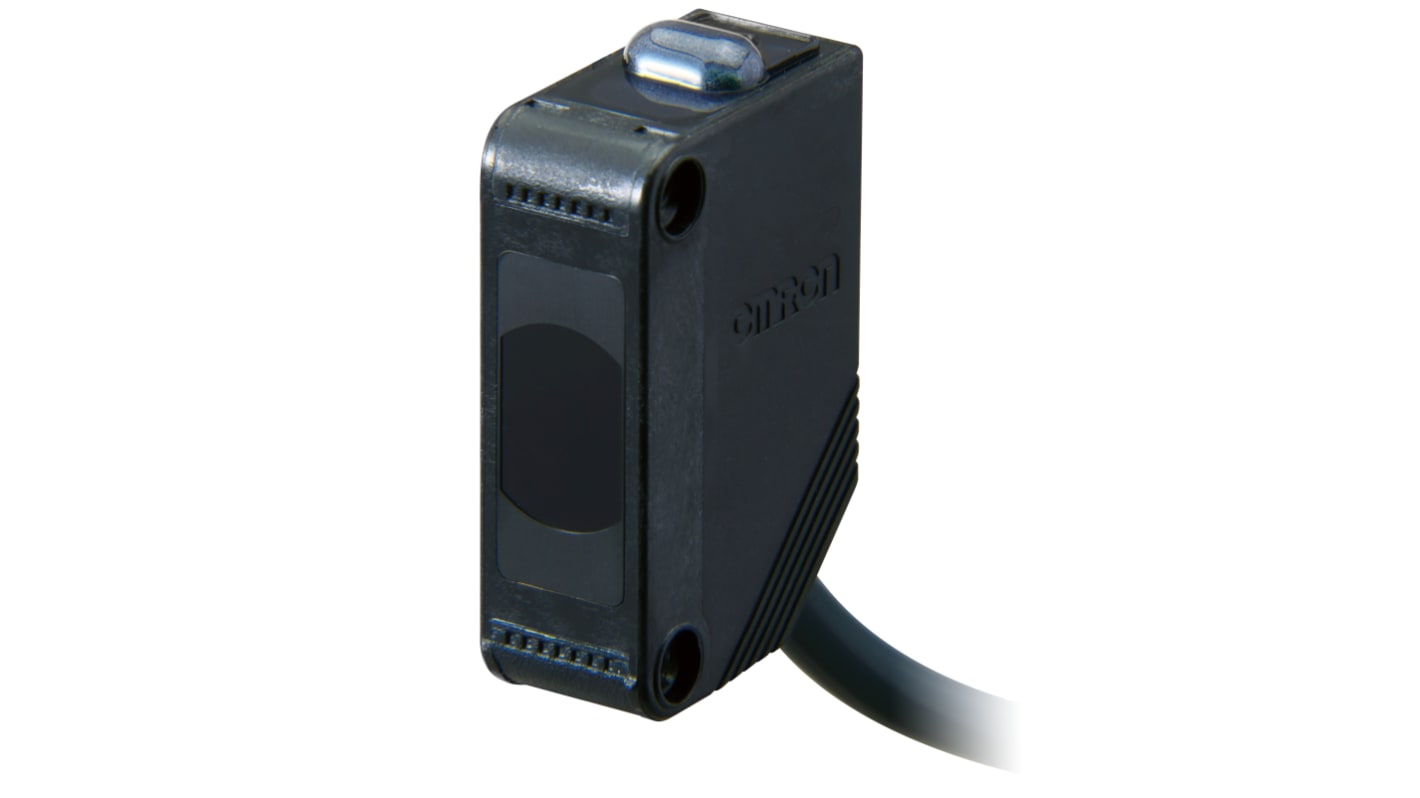 Omron E3Z-T81-L 5M, sensore fotoelettrico rettangolare PNP, rilevamento fino a 15 m, cavo di 5 m, richiede staffa per montaggio.