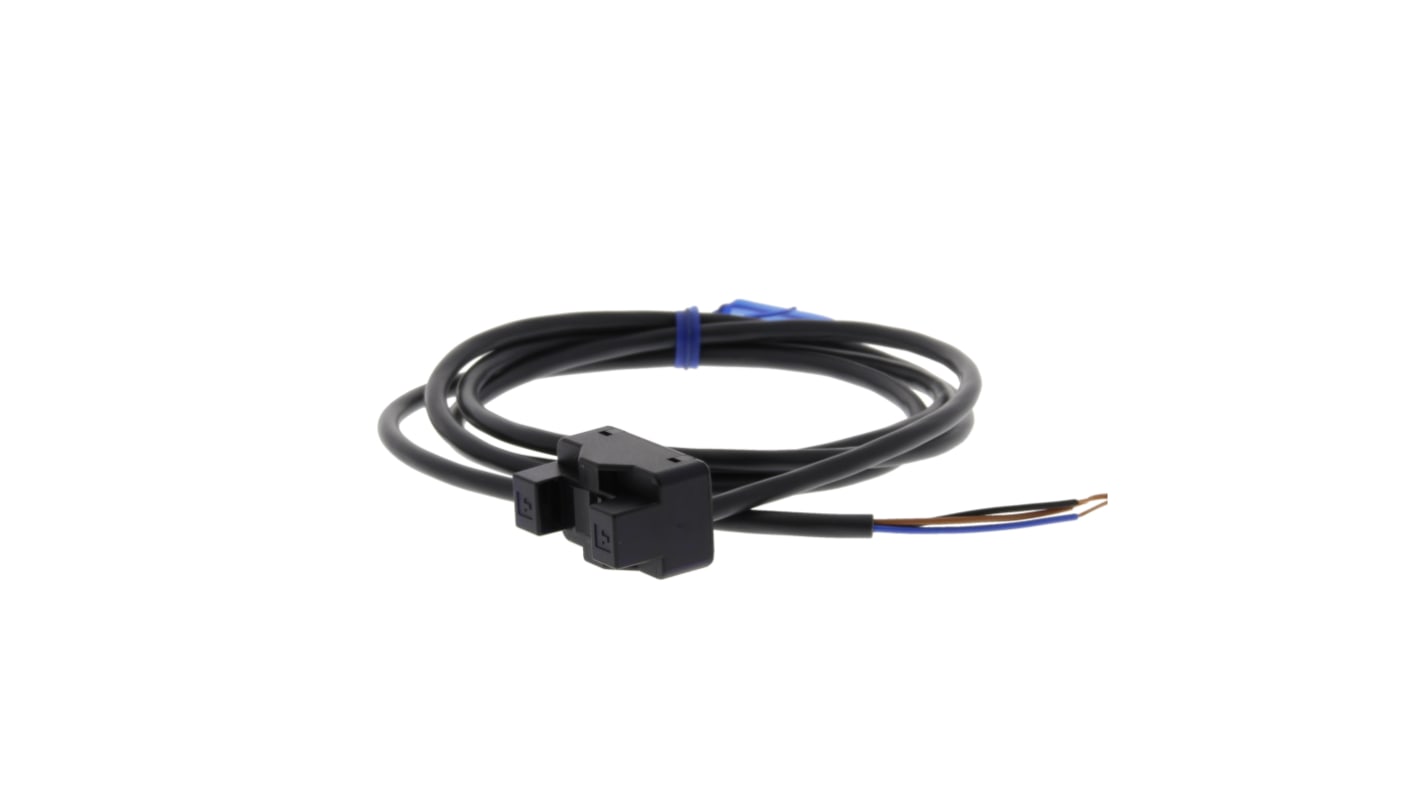 Sensore fotoelettrico Omron EE-SPX613 1M, rilevamento a fascio diretto di 13 mm, uscita NPN, cavo di 1 m incluso.