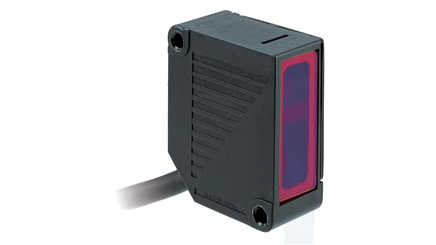 Omron ZX-LD40, sensore fotoelettrico a retroriflessione polarizzata, rilevamento 40 mm, custodia in PBT, grado di protezione IP50.