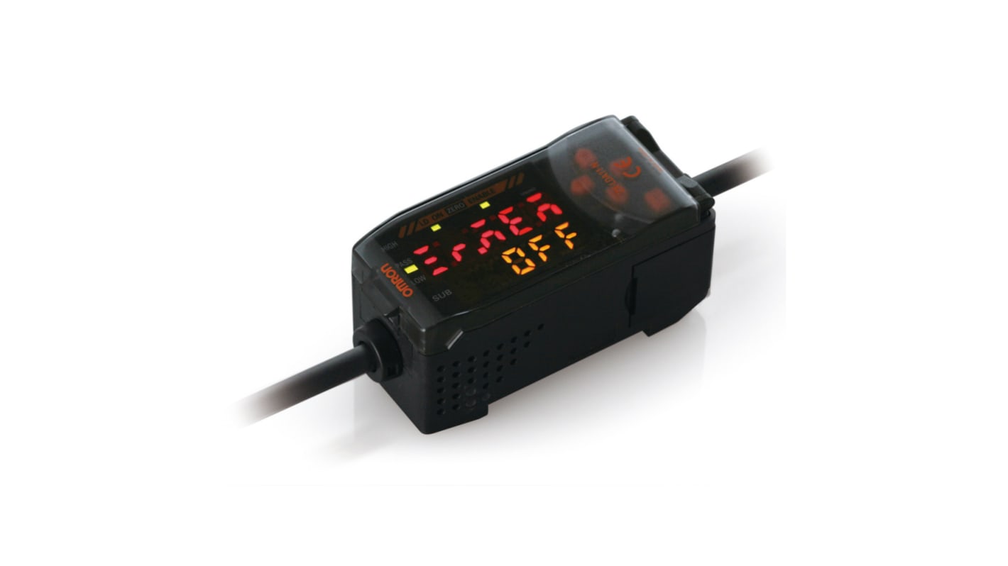 Modulo I/O Omron ZX-LDA11-N 2M, amplificatore per sensori intelligenti, uscita selezionabile, lunghezza cavo 64.3 mm.