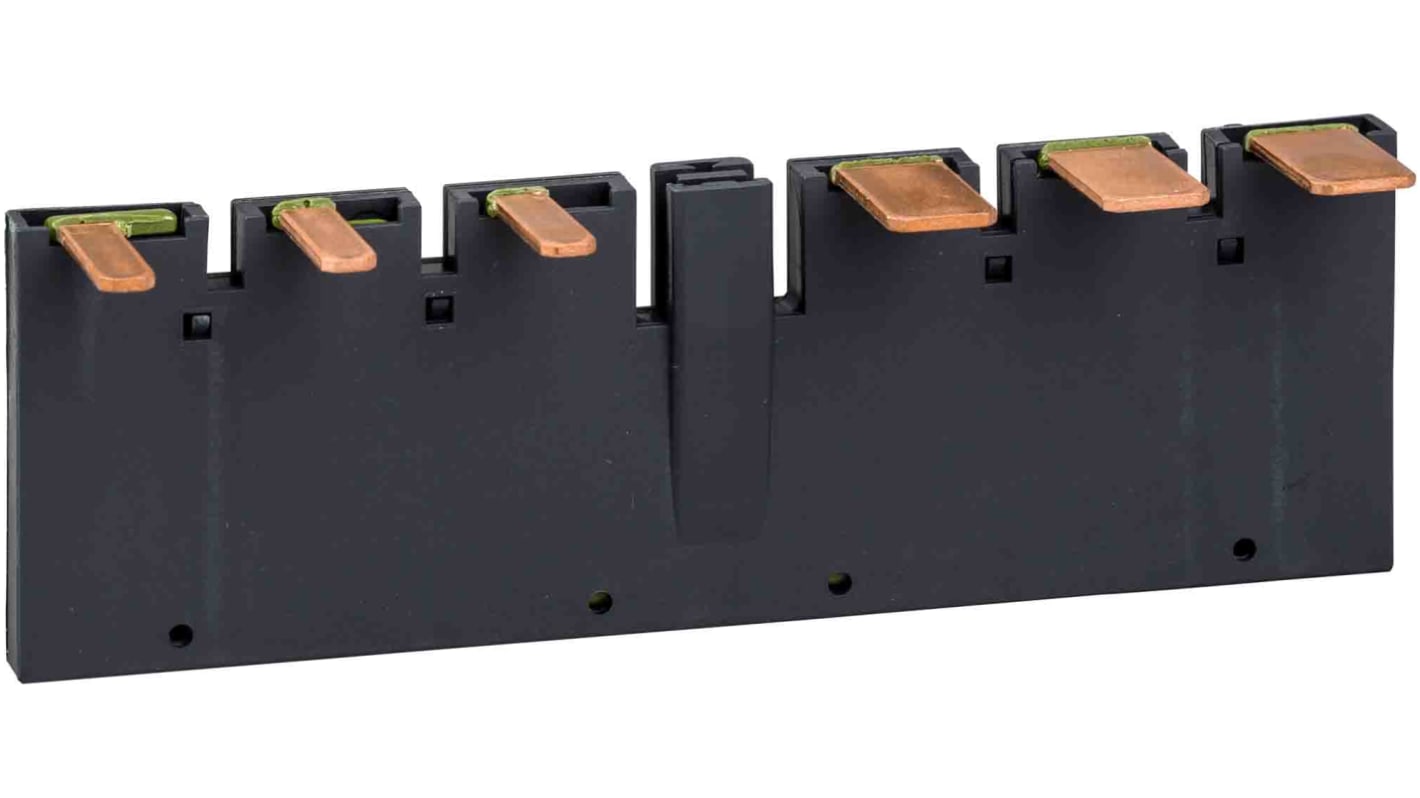 Barra di distribuzione parallela contattore Schneider Electric LA9D65A6, compatibile con contattori 3P LC1D40A e LC1D50A.