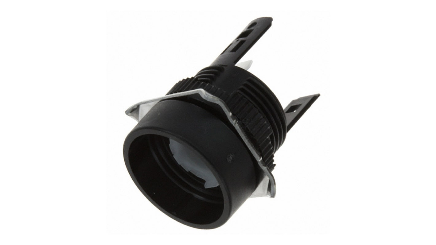 Attuatore a pulsante Omron A16-CTA, rotondo, grado di protezione IP40, con accessori inclusi per montaggio.