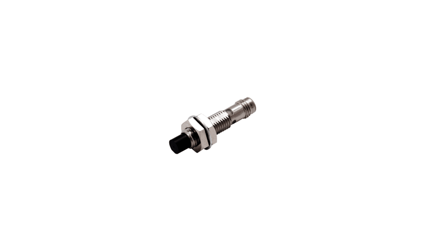 Sensore di prossimità cilindrico PNP Omron E2E-X6MB1T8-M3, rilevamento 6 mm, connettore M8, grado di protezione IP67.