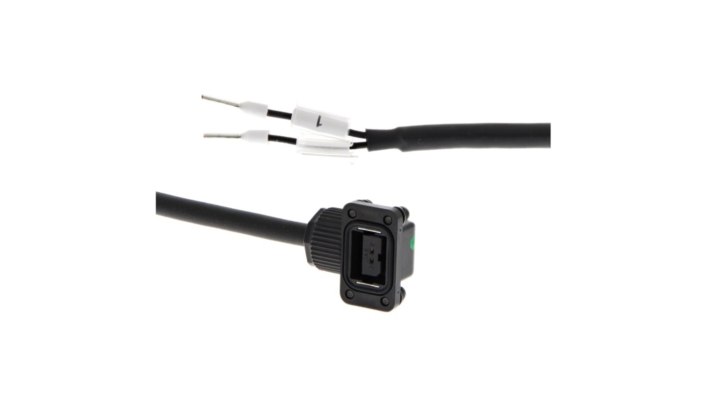 Cavo monofase Omron R88A-CA1A005BF-E per motori servo, lunghezza 5 m, tensione 230 V, potenza 100-750 W, con freno.