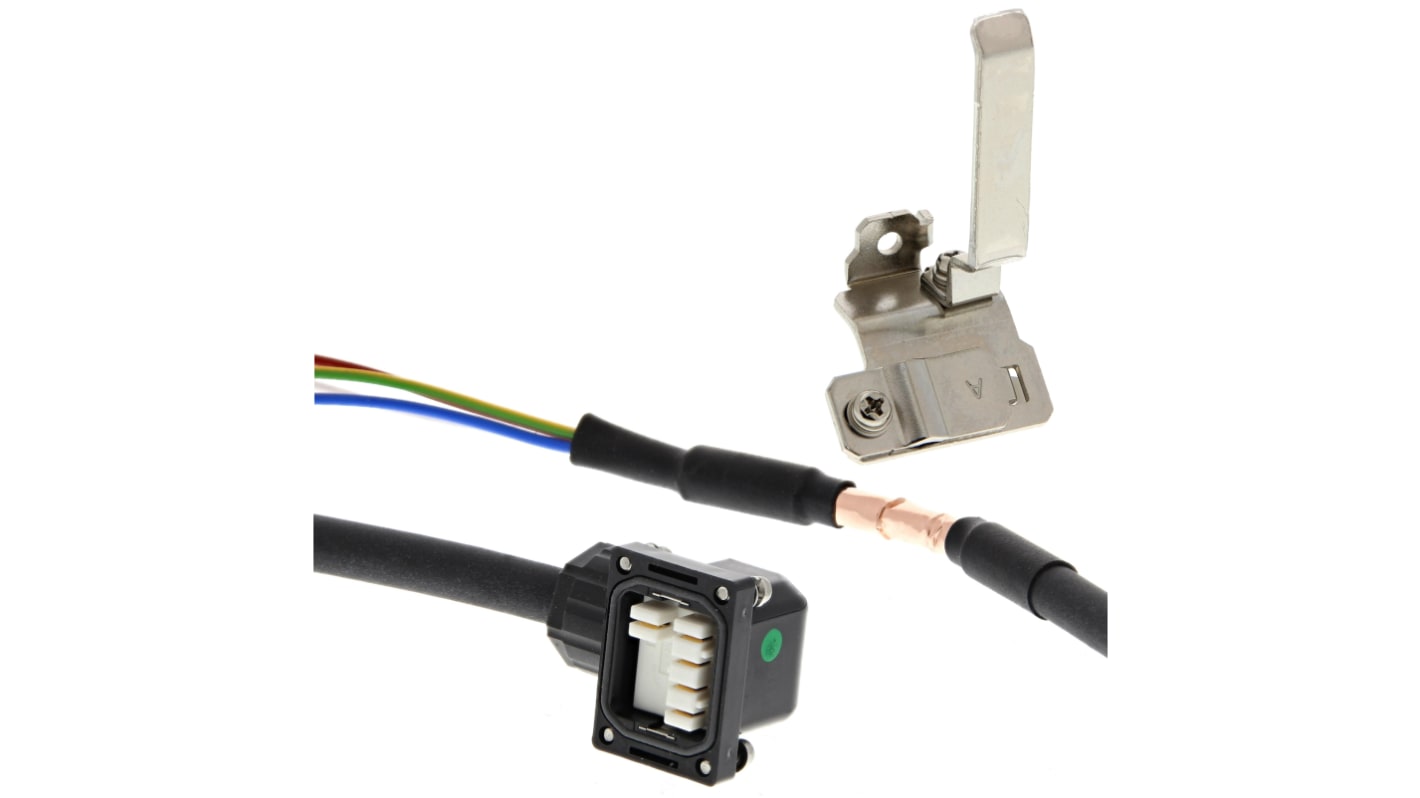 Cavo di alimentazione monofase Omron R88A-CA1A030SF-E, 30 m, 230 V, per motori servo serie 1S, pre-assemblato.