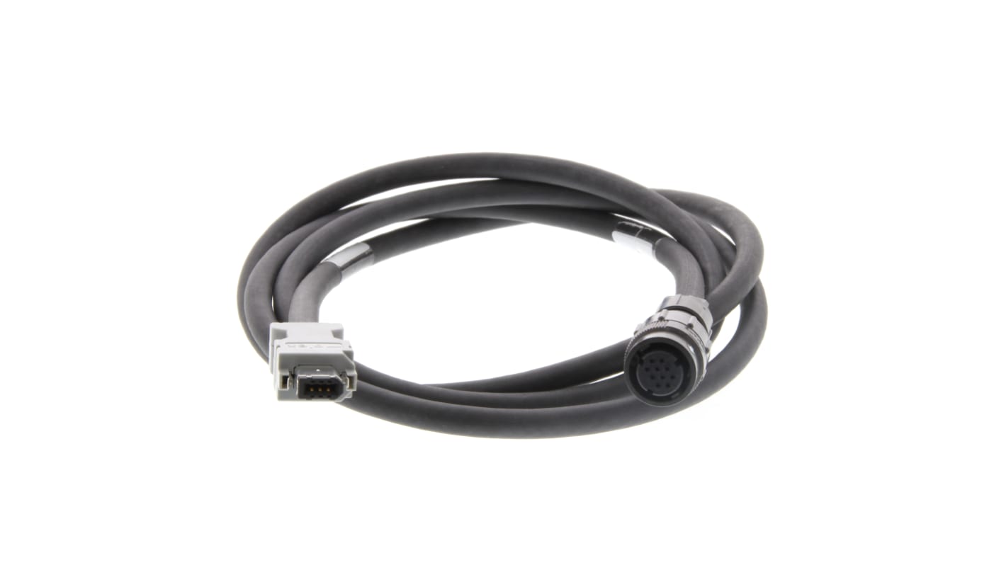 Cavo encoder Omron R88A-CRKC003NR-E, lunghezza 3 m, compatibile con servo motori serie G5, grado di protezione IP67.
