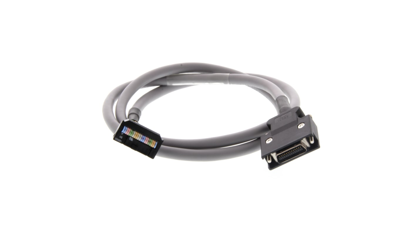 Cavo terminale Omron XW2Z-100J-B34, 1 m, compatibile con motori servo, grado di protezione IP67, corrente nominale 1 A.
