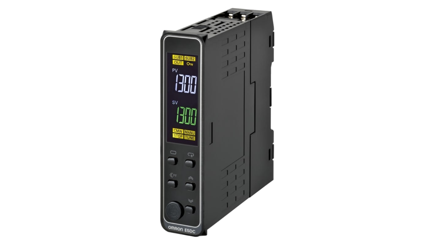 Omron E5DC-CX0ASM-015, controller analogico lineare 4-20 mA, montaggio su guida DIN, alimentazione 100-240 V c.a.