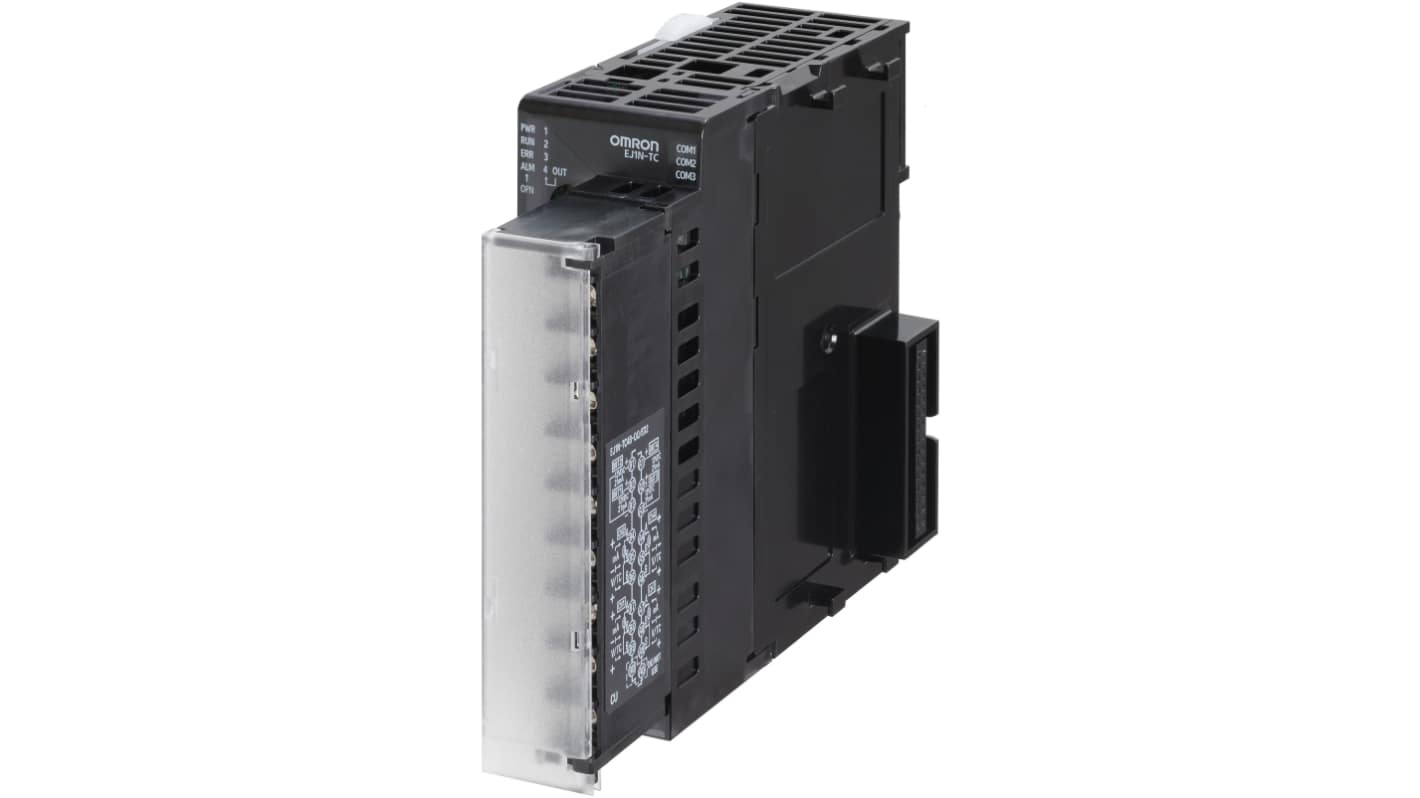 Controller a pannello Omron EJ1N-TC4B-QQ, 24 V c.c., 90 x 31 mm, 4 uscite PNP, montaggio su guida DIN, campionatura 50 ms.