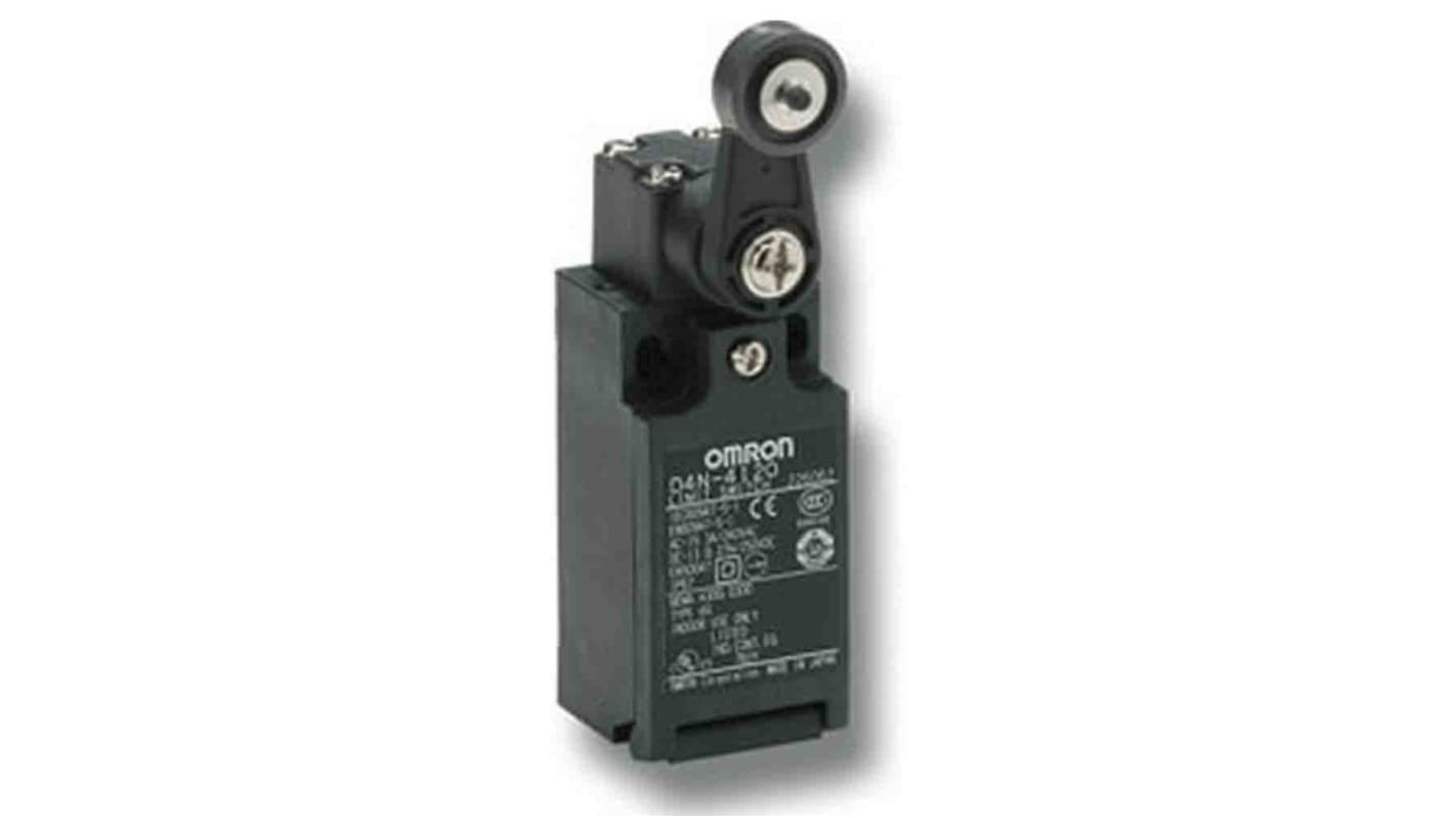 Interruttore di fine corsa rullo Omron D4N-4220, 2NC, 240V, 10A, grado di protezione IP67, custodia in metallo.