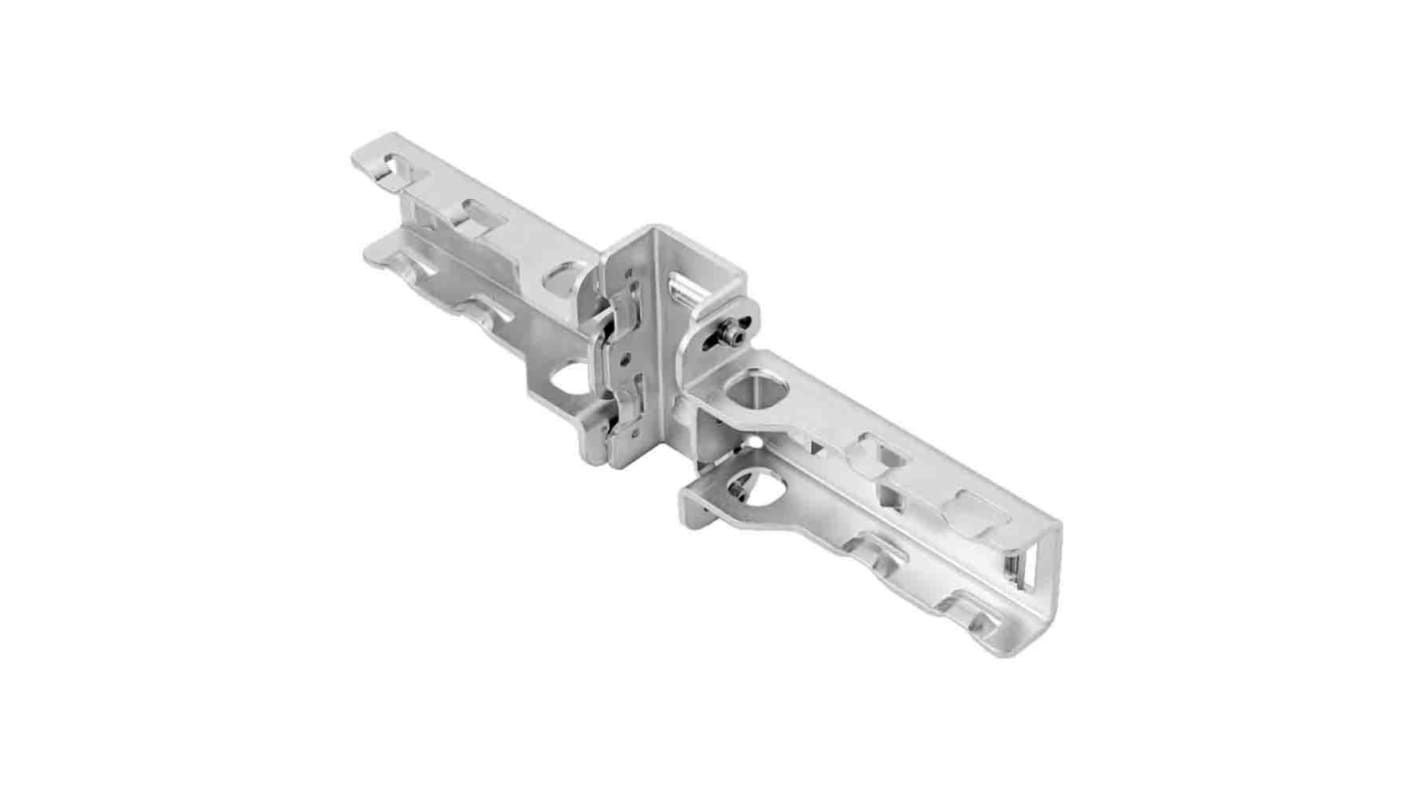 Staffa di montaggio Omron F39-LGMAT per sensori F3W-MA, configurazione a T, include due staffe per set.