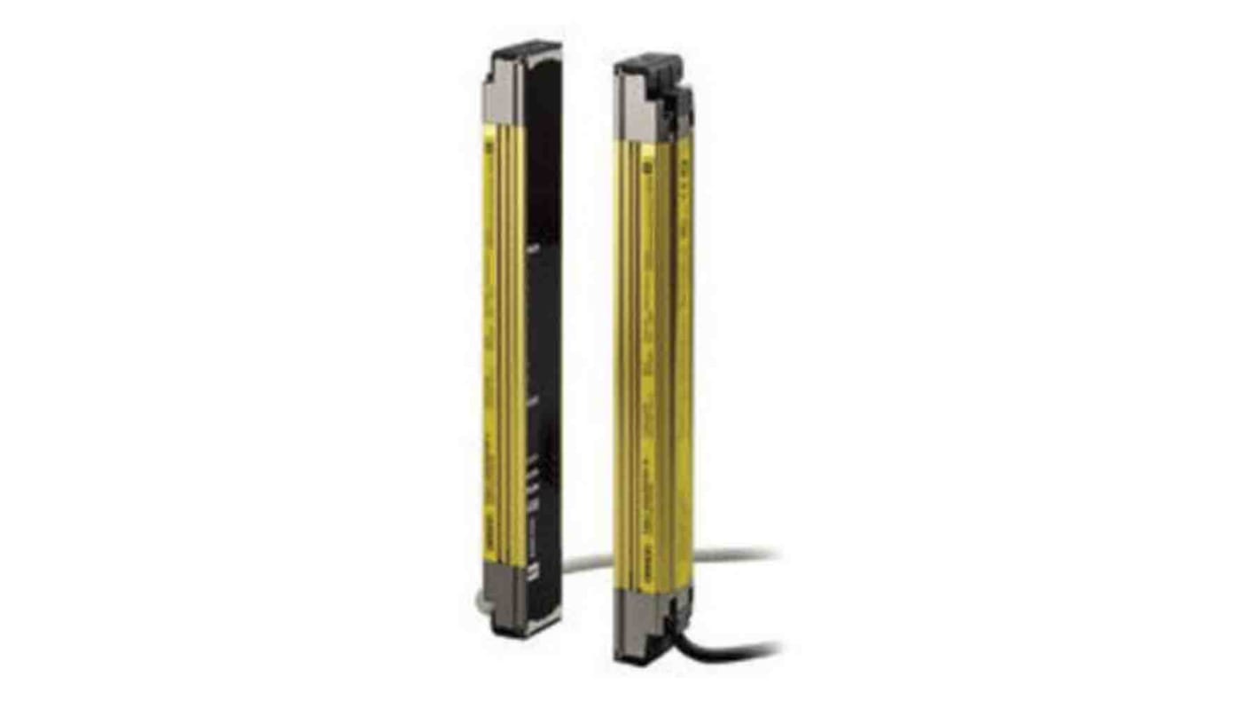 Barriera fotoelettrica di sicurezza Omron F3SJ-A0299P14, risoluzione 14 mm, gamma 0,2-9,0 m, altezza protezione 299 mm.