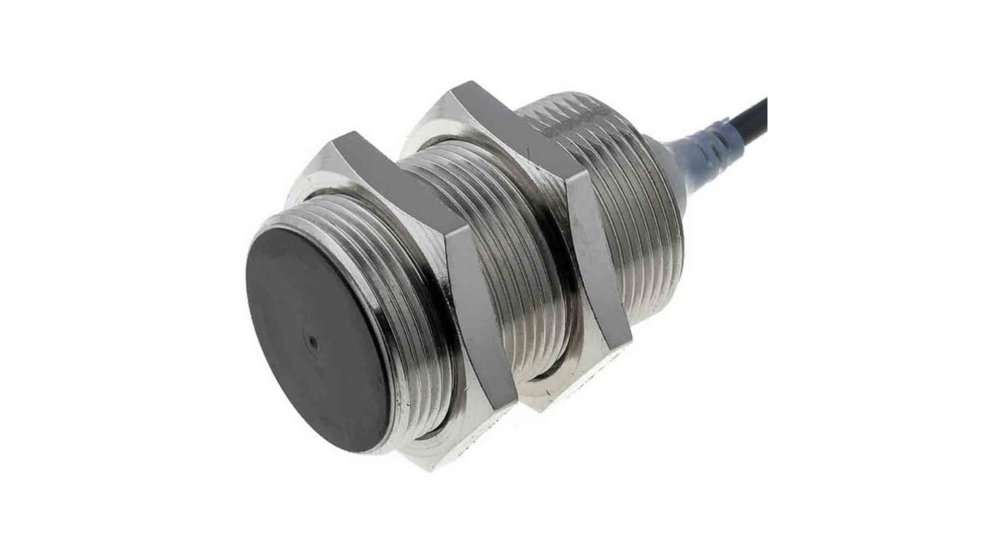 Sensore di prossimità cilindrico Omron E2A-M30KS15-WP-B2 2M, induttivo PNP, rilevamento 15 mm, IP67, lunghezza 64 mm.