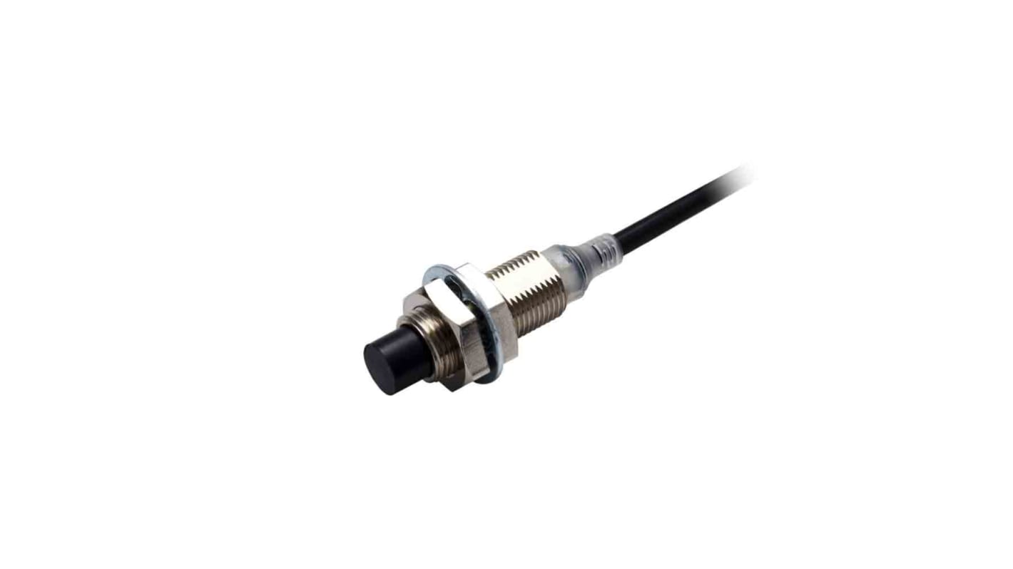 Sensore di prossimità cilindrico PNP Omron E2E-X16MB1T12 2M, M12 x 1, distanza di rilevamento 16 mm, grado di protezione IP67/IP69K.