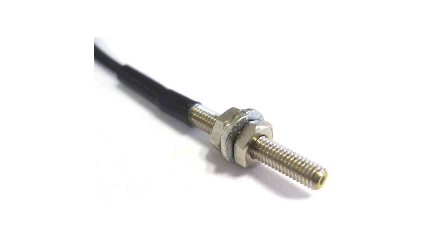 Sensore per fibre ottiche Omron E32-EC31 6M, filettato, rilevamento preciso a 10 mm, adatto per spazi ridotti.