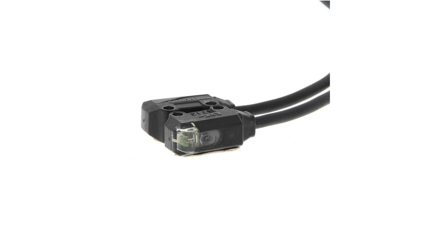 Omron E3T-ST13 5M, sensore fotoelettrico rettangolare a fascio diretto, rilevamento fino a 1 m, uscita PNP, montaggio a vite M2.