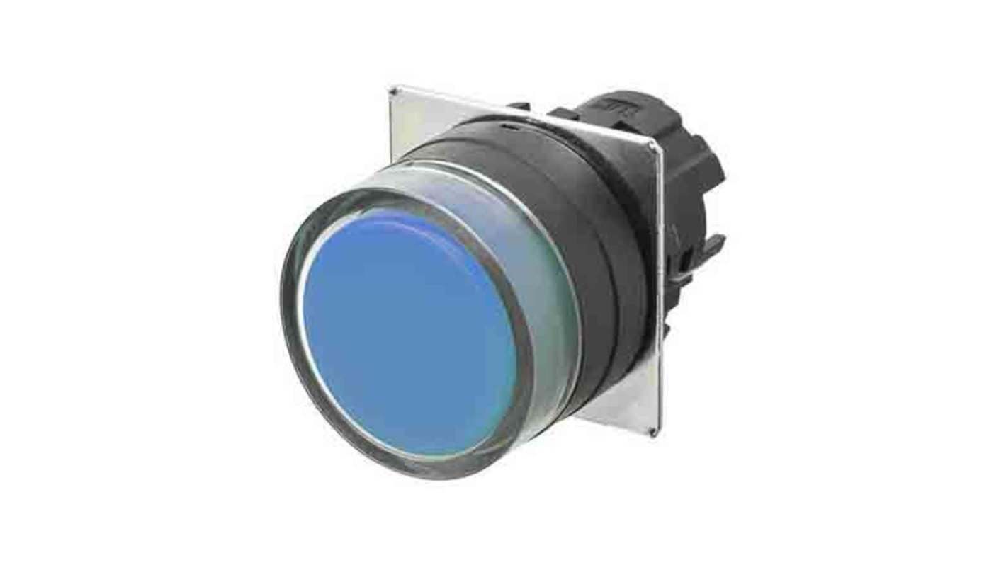 Omron A22NZ-BGM-NAA, attuatore pulsante rotondo da 22mm, instabile, grado di protezione IP66, facile montaggio.