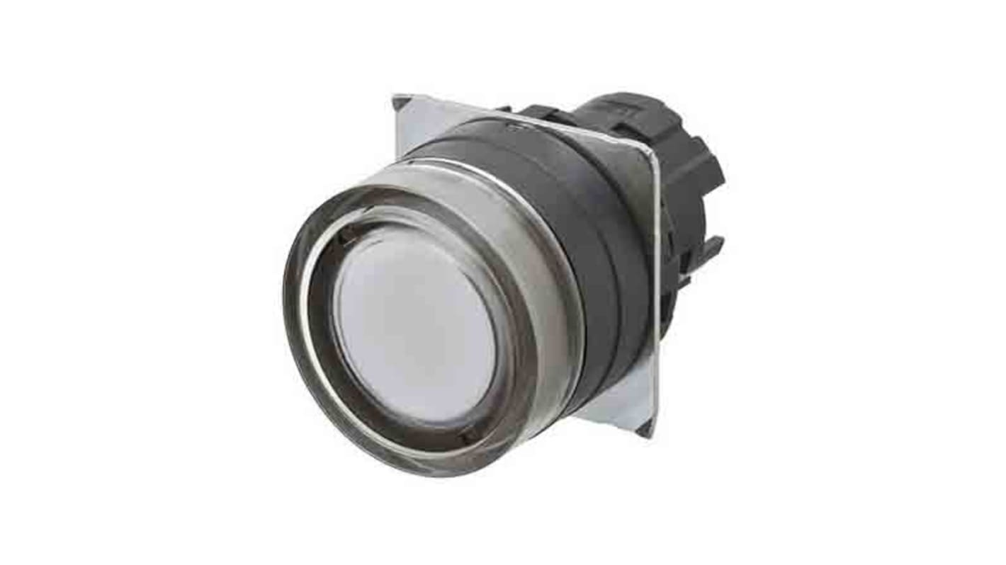 Omron A22NZ-BGM-TWA, attuatore pulsante rotondo da 22mm, grado di protezione IP66, facile montaggio contatti.