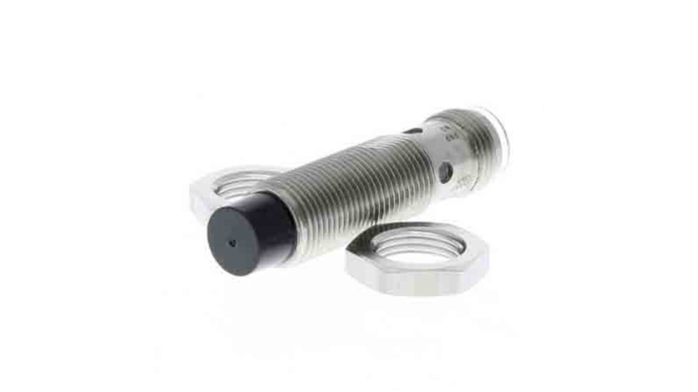 Sensore di prossimità cilindrico PNP Omron E2A-S12KN08-M1-B1, M12 x 1, rilevamento 8 mm, corpo in acciaio inox, IP67/IP69K.
